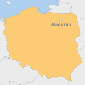 Karte: Hausbootferien Polen, Hausboot-Urlaub